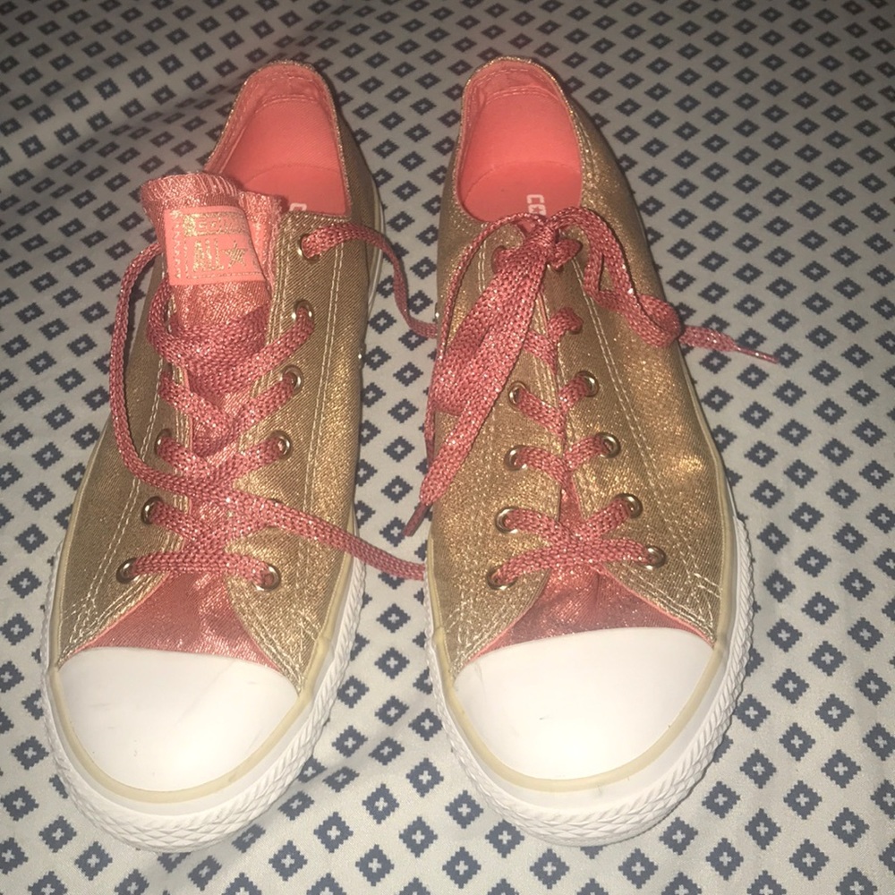 Glitter gold converse